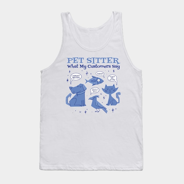 Funny Pet Sitter Tank Top by teesinc